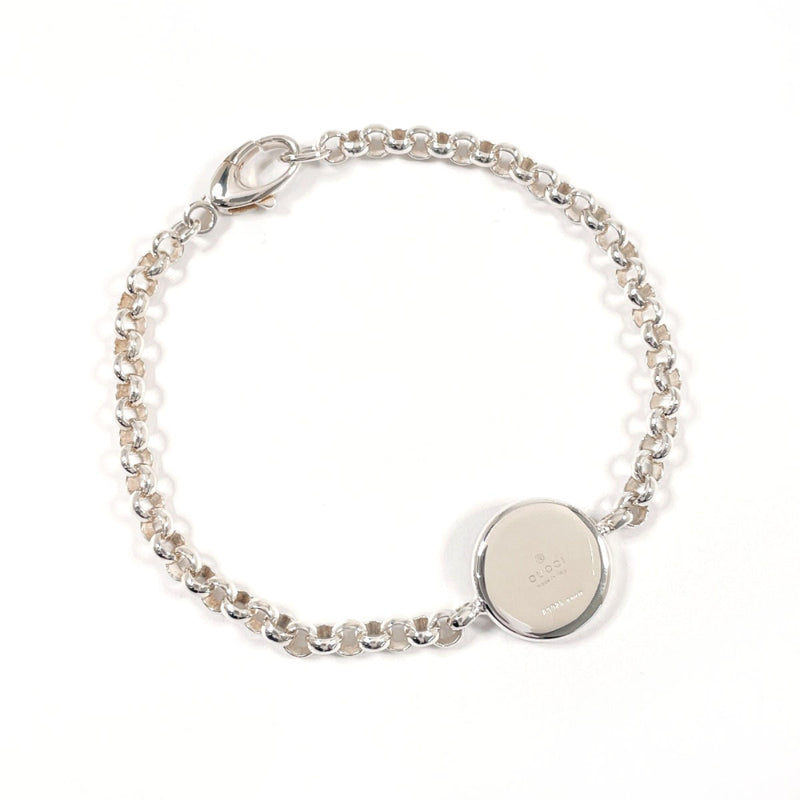 GUCCI bracelet Round plate Chain Silver925 Silver unisex Second hand