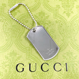 GUCCI key ring Dog tag Ball chain Silver925 Silver unisex Second hand