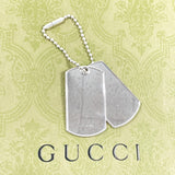 GUCCI key ring Dog tag Ball chain Silver925 Silver unisex Second hand