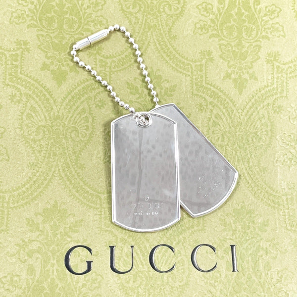 GUCCI key ring Dog tag Ball chain Silver925 Silver unisex Second hand