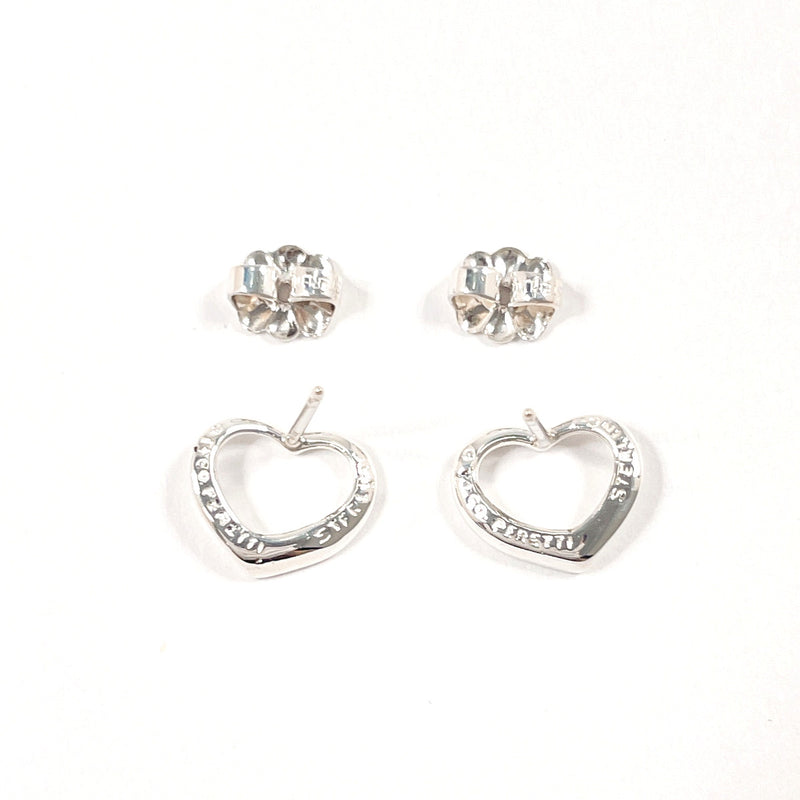 TIFFANY&Co. earring Open heart Elsa Peretti Sterling Silver/14 white gold Silver Women Second hand