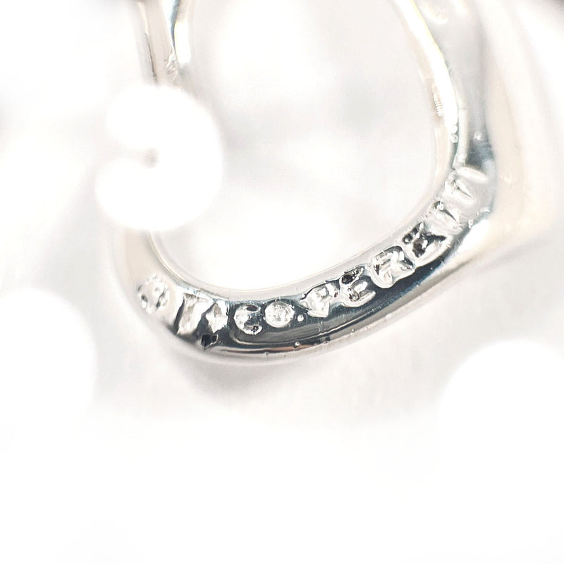 TIFFANY&Co. earring Open heart Elsa Peretti Sterling Silver/14 white gold Silver Women Second hand