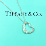 TIFFANY&Co. Necklace Open heart Elsa Peretti Silver925 Silver Women Second hand