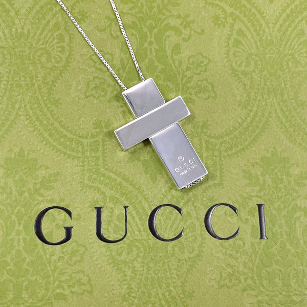 GUCCI Necklace Separate cross Silver925 Silver unisex Second hand