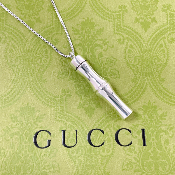 GUCCI Necklace Bamboo Silver925 Silver unisex Second hand