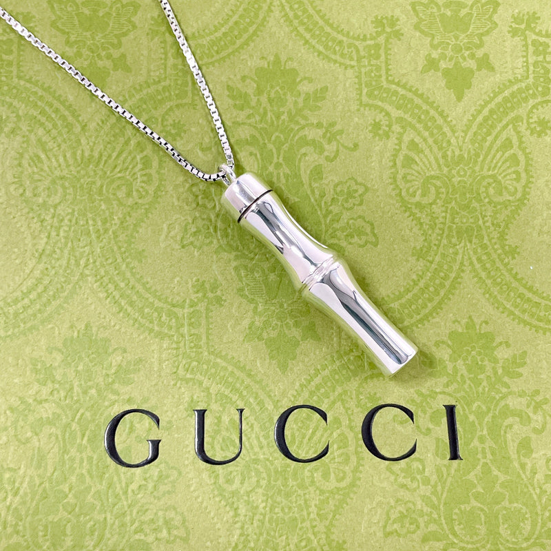 GUCCI Necklace Bamboo Silver925 Silver unisex Second hand
