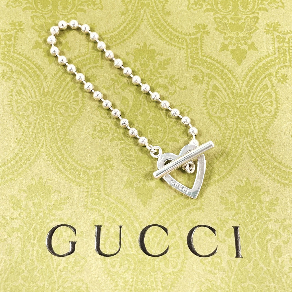 アクセサリー GUCCI silver925 ball chain bracelet GUCCI bracelet Ball Chain Heart Silver925 Silver Women