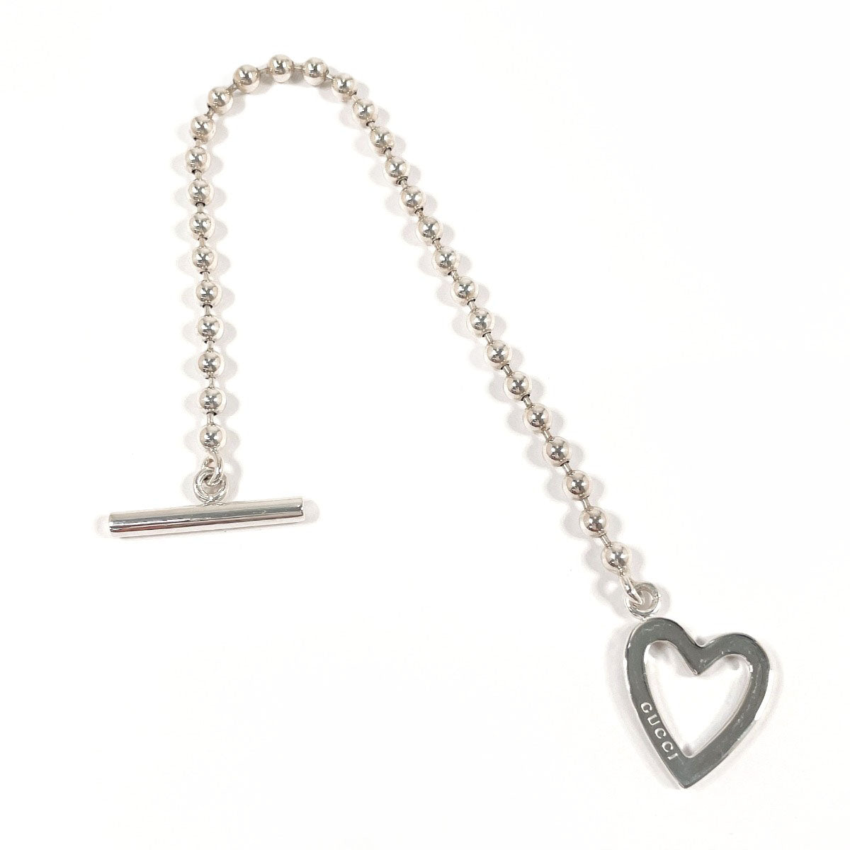 GUCCI bracelet Ball Chain Heart Silver925 Silver Women Second hand