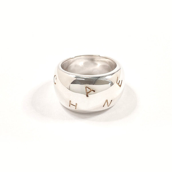CHANEL Ring logo vintage Silver925 #US 6 1/4 Silver Women Second hand