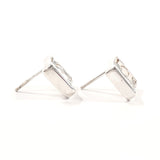 CHANEL earring square clover vintage Silver925 Silver Women Second hand