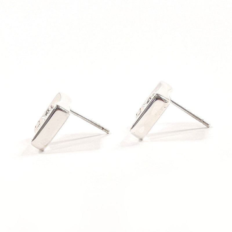 CHANEL earring square clover vintage Silver925 Silver Women Second hand