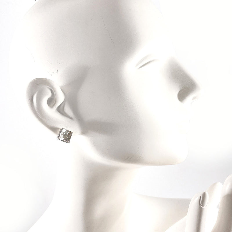 CHANEL earring square clover vintage Silver925 Silver Women Second hand