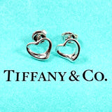 TIFFANY&Co. earring Open heart Elsa Peretti Silver925/14 white gold Silver Women Second hand