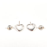 TIFFANY&Co. earring Open heart Elsa Peretti Silver925/14 white gold Silver Women Second hand