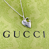 GUCCI Necklace 233963 J8400 8106 G logo heart Silver925 Silver Women Second hand