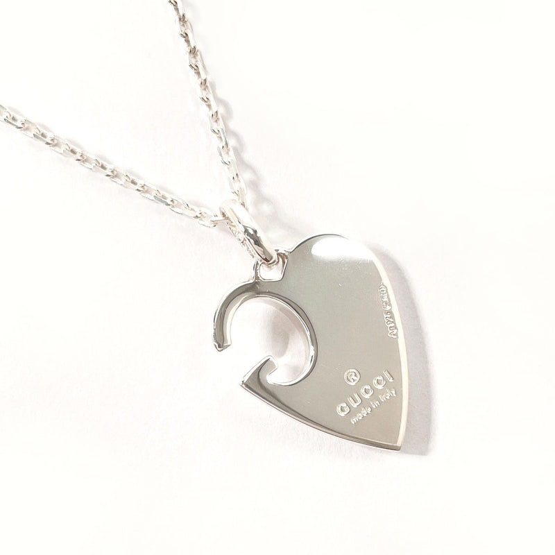 GUCCI Necklace 233963 J8400 8106 G logo heart Silver925 Silver Women Second hand