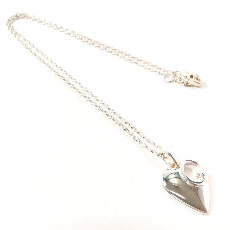 GUCCI Necklace 233963 J8400 8106 G logo heart Silver925 Silver Women Second hand
