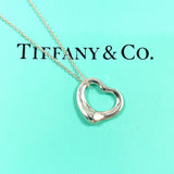 TIFFANY&Co. Necklace Open heart Elsa Peretti Silver925 Silver Women Second hand