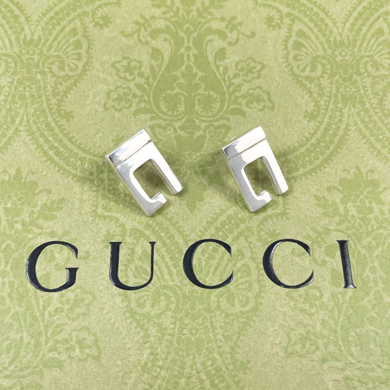 GUCCI earring G logo Silver925 Silver unisex Second hand