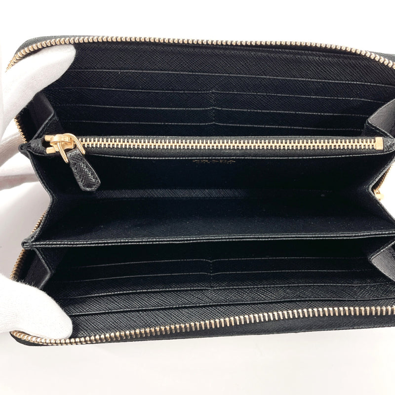PRADA purse Safiano leather Black 230A Women Second hand