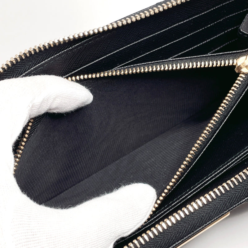 PRADA purse Safiano leather Black 230A Women Second hand