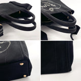 PRADA Tote Bag 1BG439 Canapa mini canvas Black Women Second hand
