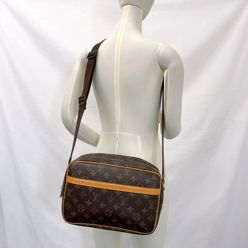 LOUIS VUITTON Shoulder Bag M45254 Reporter PM Monogram canvas Brown unisex Second hand