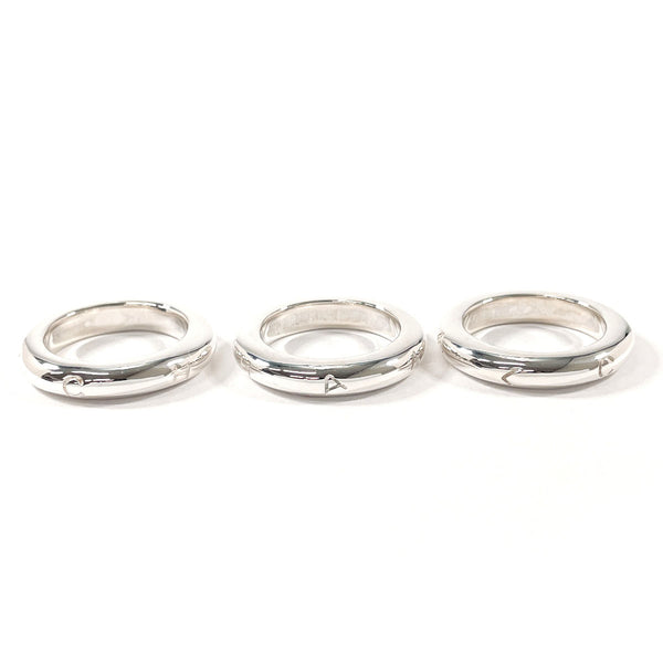 CHANEL Ring Logo 3-point ring Silver925 #US 6 1/2 Silver Women Second hand