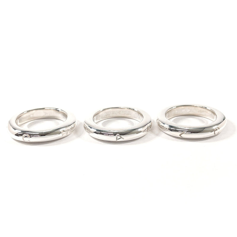 CHANEL Ring Logo 3-point ring Silver925 #US 6 1/2 Silver Women Second hand