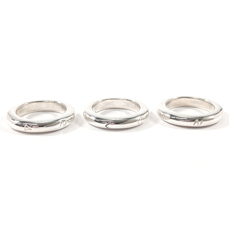 CHANEL Ring Logo 3-point ring Silver925 #US 6 1/2 Silver Women Second hand