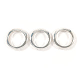CHANEL Ring Logo 3-point ring Silver925 #US 6 1/2 Silver Women Second hand