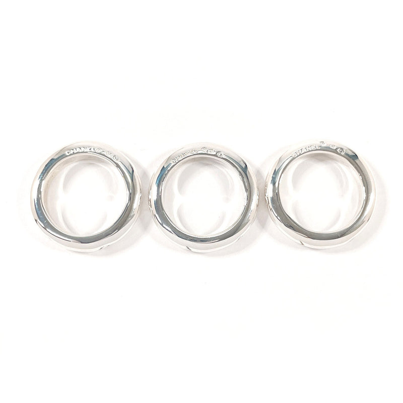 CHANEL Ring Logo 3-point ring Silver925 #US 6 1/2 Silver Women Second hand