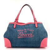 GUCCI Tote Bag 348715 Craft denim/leather blue blue Women Second hand
