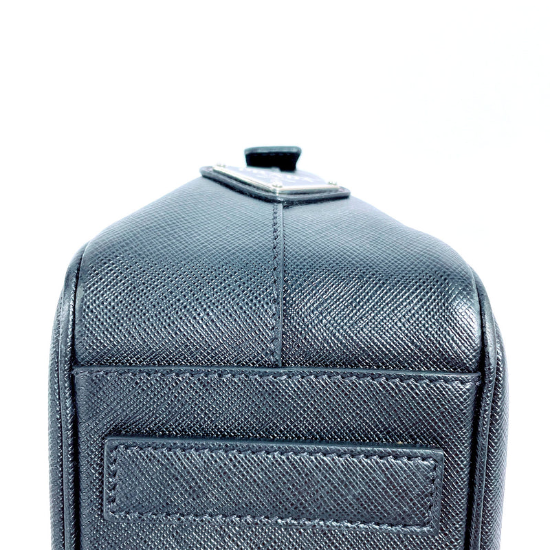 PRADA Business bag VS0305 Briefcase Safiano leather Black mens Second hand