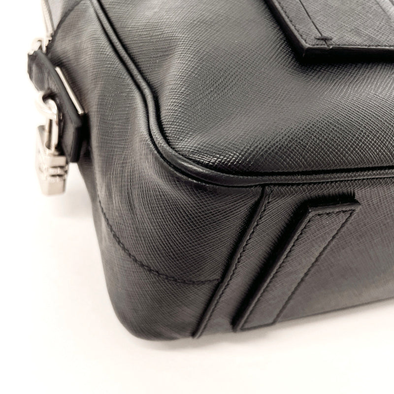 PRADA Business bag VS0305 Briefcase Safiano leather Black mens Second hand