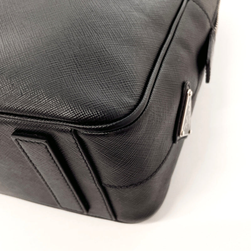 PRADA Business bag VS0305 Briefcase Safiano leather Black mens Second hand