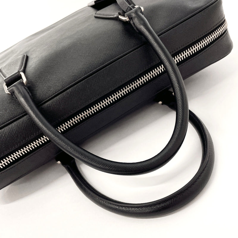 PRADA Business bag VS0305 Briefcase Safiano leather Black mens Second hand