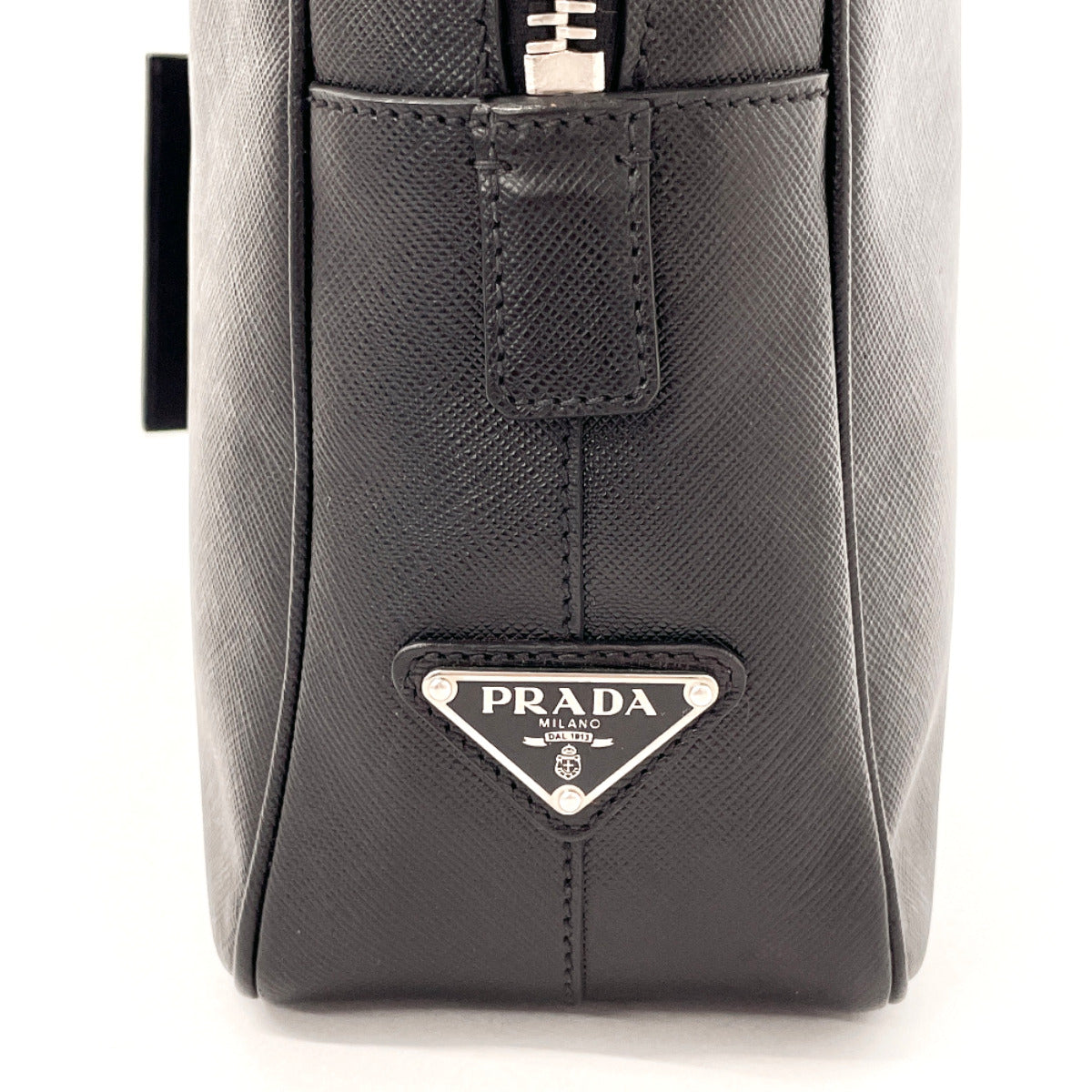 PRADA Business bag VS0305 Briefcase Safiano leather Black mens