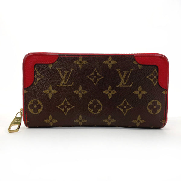 LOUIS VUITTON purse M61854 Zippy wallet Retiro Monogram canvas Brown Brown Women Second hand