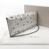 JIMMY CHOO purse Chain wallet Star studs leather Silver Women Second hand