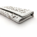 JIMMY CHOO purse Chain wallet Star studs leather Silver Women Second hand