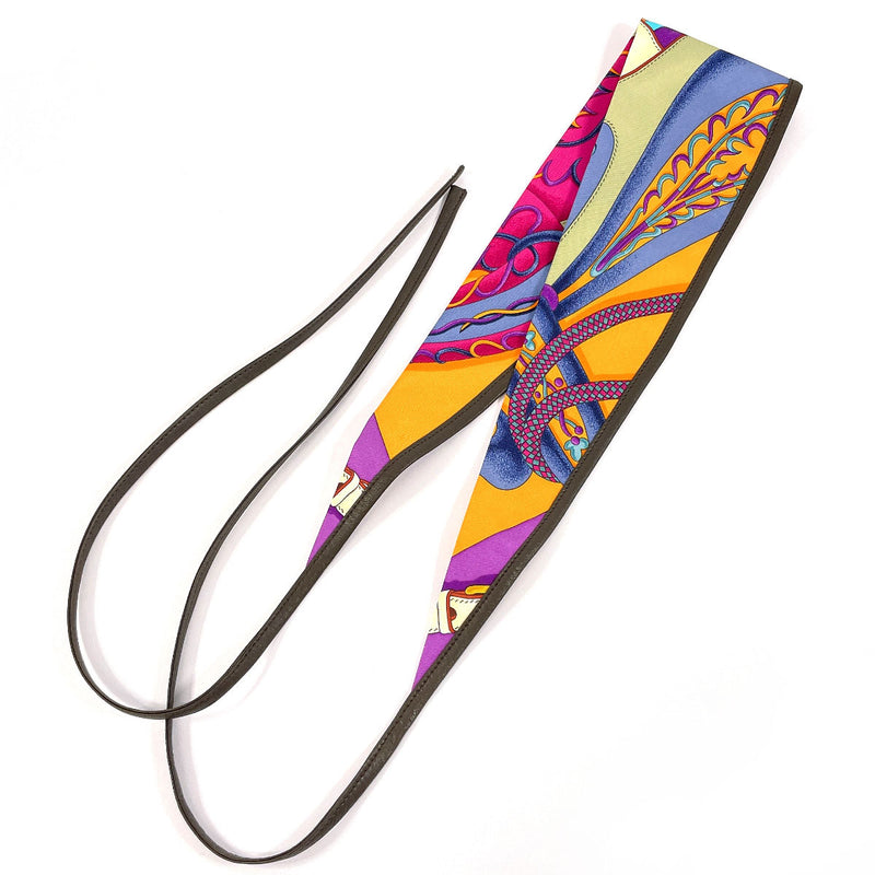 HERMES Other accessories 1059258 hair band ANDEAU H ET F SOIE AGNEAU silk multicolor Women New