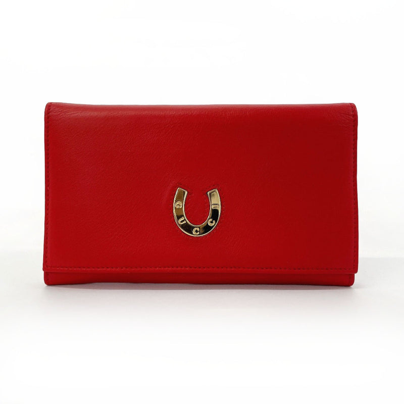 GUCCI purse 035・0416・1720・0 Horseshoe leather Red Women Second hand