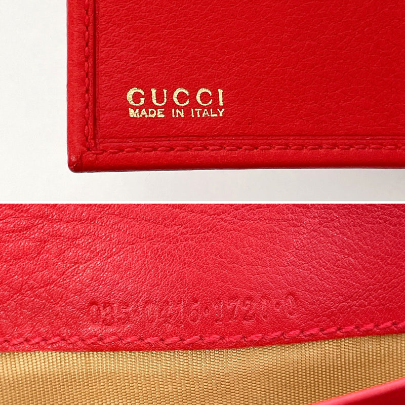 GUCCI purse 035・0416・1720・0 Horseshoe leather Red Women Second hand