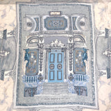 LOUIS VUITTON scarf 19th century Paris decoration LES DECORS PARISIENS AU XIX SIECLE cashmere/silk blue Women Second hand