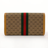 GUCCI purse 035・150 Sherry line GG Supreme Canvas/leather Brown Women Second hand