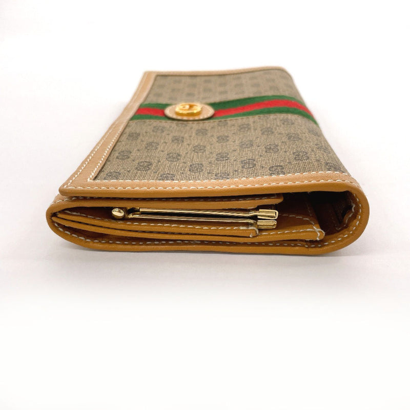 GUCCI purse 035・150 Sherry line GG Supreme Canvas/leather Brown Women Second hand