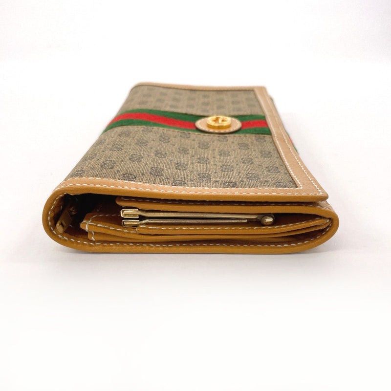 GUCCI purse 035・150 Sherry line GG Supreme Canvas/leather Brown Women Second hand