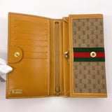 GUCCI purse 035・150 Sherry line GG Supreme Canvas/leather Brown Women Second hand