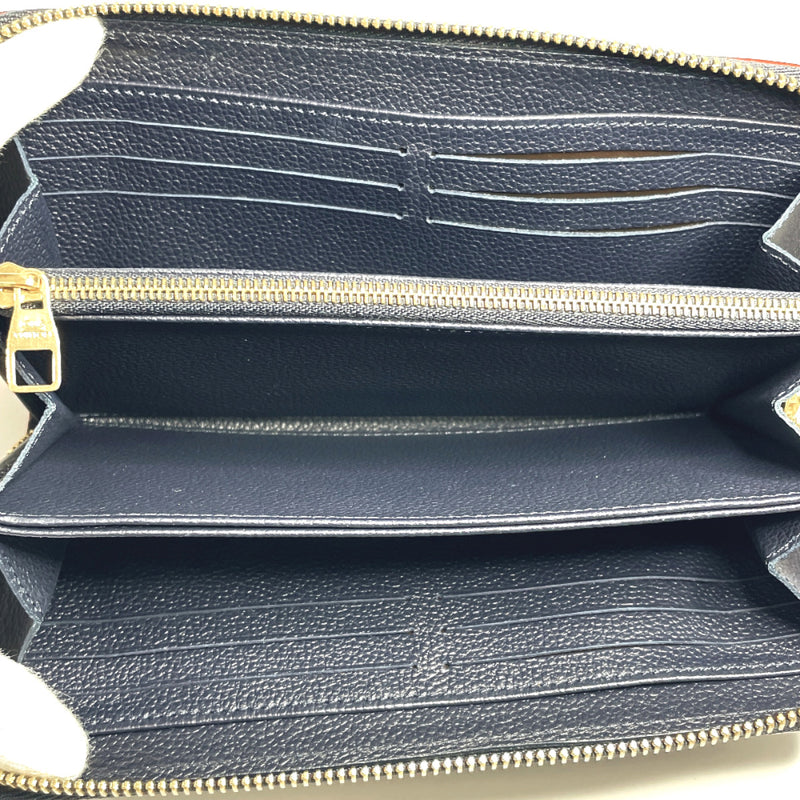 LOUIS VUITTON purse M62121 Zippy wallet Monogram Empreinte Navy Navy Women Second hand